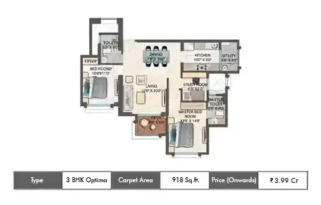 3 BHK 1500 Sq. Ft.